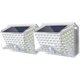 thumbnail image 1 of Paquete de 2 luces solares de pared con sensor de movimiento para exteriores, luces de seguridad impermeables 90 LED inalámbricas 3, 1 of 8