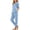Blue, variant on WRKEKC Girls Athletic Sets Printed Round Neck Short Sleeve T Shirt and Pocket Long Pants Set for 5-14 Years