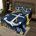 thumbnail image 2 of Erosebridal White Anchor Quilt Sets for Queen Size Bed,Sea Shell Bed Set,Ocean Bedroom Decor,Lightweight,3pcs, 2 of 5