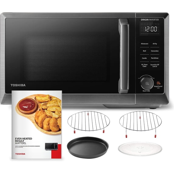 Restored TOSHIBA 6-in-1 Inverter Microwave Oven Air Fryer Combo, Countertop Microwave (Refurbished)