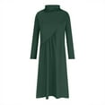 thumbnail image 6 of WIZUTIZ Fall Dresses Long Sleeve Versatile Dress for Women Turtleneck Shirt Women Solid Patchwork Long Skirt, 6 of 6