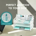 thumbnail image 5 of INTIGE 3 Tier Letter Size Desk Organizer with Handle and 3 Pen Holders, White, 1 Piece, 5 of 6