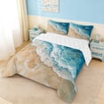 thumbnail image 2 of Erosebridal Beach Theme Full Size Comforter Sets,Sea Ocean Wave Bedding Sets For Girls Kids,Reversible,3-Piece, 2 of 7