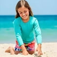 thumbnail image 3 of INGEAR Girls Long Sleeve Rash Guard Swim Shirt, UPF 50+ Seafoam, XS, 3 of 6