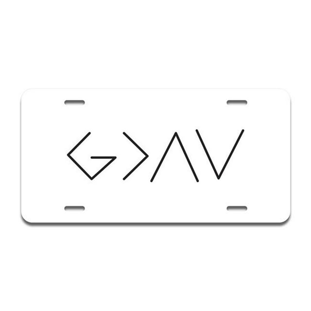 SignMission A-LP-03-254 Dieu Est une Plaque d'Immatriculation en Aluminium Plus Grande