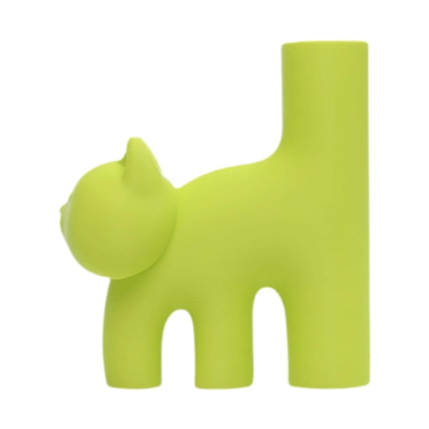 Jarrón de flores, arte decorativo, manualidades, organizador de flores moderno, jarrón minimalista con forma de animal. Gato