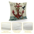 thumbnail image 4 of YINGXI  Summer Nautical Throw Pillow Covers Anchor Lighthouse Red Navy Blue Decorative Pillow Cases Outdoor Cushion Covers for Couch Sofa Bed Home Decor 12x12in, 4 of 5