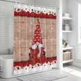 thumbnail image 6 of Valentine's Day Bathroom Shower Curtains with 12 Hooks Polyester Waterproof Shower Curtain for Stalls and Bathtubs Romantic Roses Love Heart Gnomes Wooden Decorative Bathroom Curtain 36x72 Inches, 6 of 9