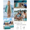thumbnail image 5 of Aqua Teal Beach Towels Oversized Super Absorbent, Farmhouse Wood Grain Vintage Brown Striped Lightweight Bath Towel Quick Dry Sets For Bathroom/Pool/Rv Camping/Beach Play/Gym Room/Picnic 31"x62", 5 of 8