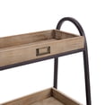 thumbnail image 2 of Linon Robinson 3-Tier Bath Stand, 32" Tall, Rustic Brown and Iron Finish, 2 of 8