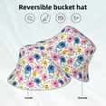 thumbnail image 3 of Kll Rose Flowers Bucket Hat for Women Men Packable Travel Beach Sun Hat Outdoor Rave Accessories Reflective Fisherman Cap, 3 of 6