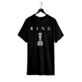 thumbnail image 1 of Premium Men's 180GSM Cotton T-Shirt With King Graphic Print Short Sleeve Round Neck Tee For Casual Wear in White, 1 of 6