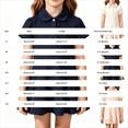 thumbnail image 4 of Girls A Line Ruffle Hem Polo Uniform Dress Short Sleeve Solid Pique Cotton for Kids School Summer Daily Casual Outfit Beige 100, 4 of 5