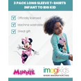 thumbnail image 3 of Disney Daisy Duck Minnie Mouse Toddler Girls 3 Pack Long Sleeve T-Shirts Infant to Big Kid, 3 of 5