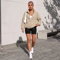 thumbnail image 2 of SUNBS Womens Fleece Jackets Zip Up Oversized Sweatshirts Winter Clothes Long Sleeve Sherpa Fall Outfits Fashion, 2 of 9