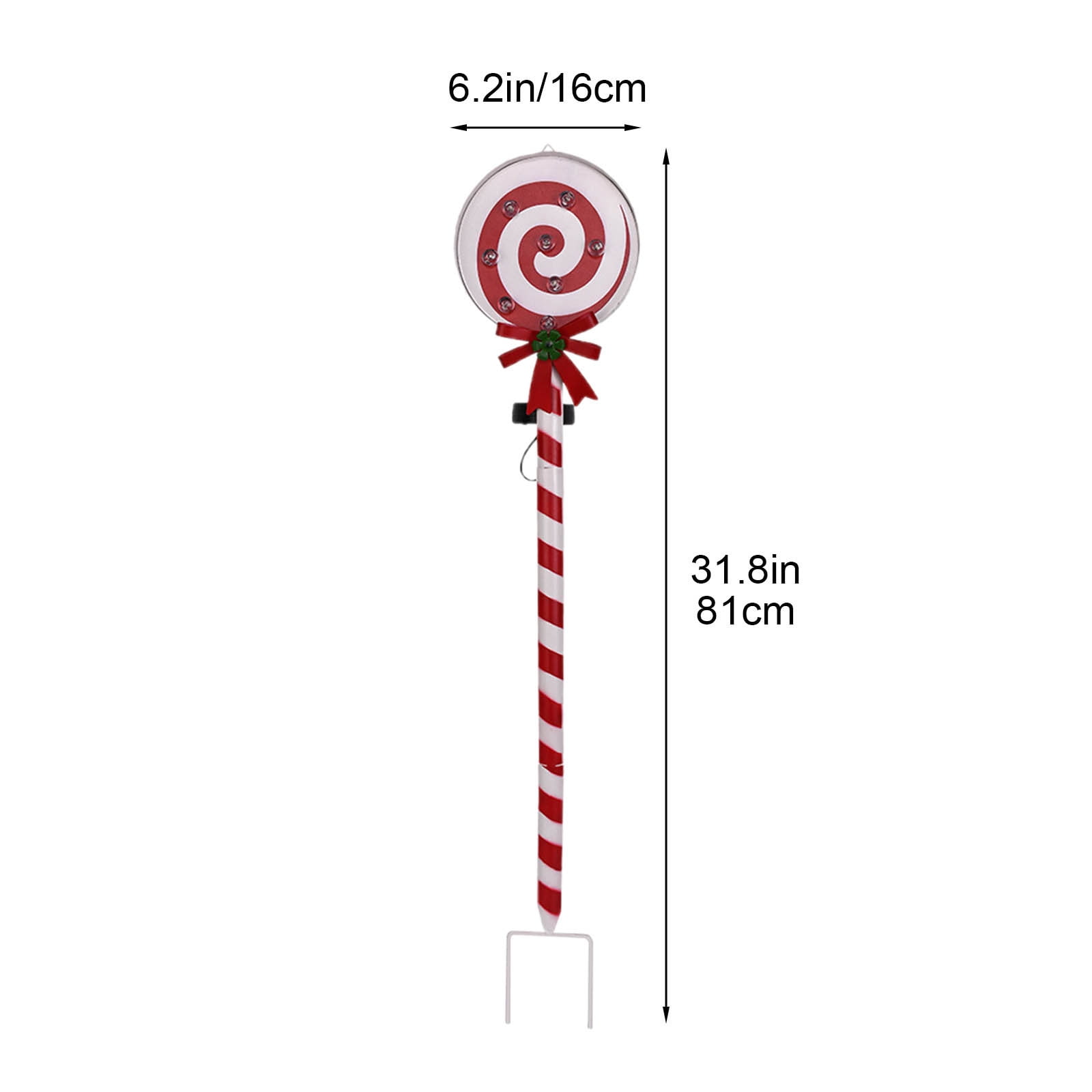 Matoen Solar Christmas Pathway Lights, Solar Lollipop Lights Christmas Decorations Outdoor, Waterproof Christmas Garden Stake Lights for Patio, Yard, Garden, Lawn Christmas Holiday Decor
