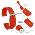 thumbnail image 6 of Uxcell Silicone Watch Band 20mm Soft Rubber Watch Strap with Stainless Steel Buckle for Men Women, Red, 6 of 7