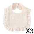 thumbnail image 1 of Babero babeante,Babero de algodón para bebé,impermeable,ligero y portátil,Babero tipo bandana con diseño de volantes suaves para recién nacidos,Babero absorbente transpirable fácil de, 1 of 8