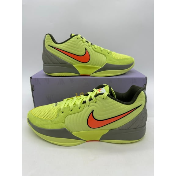 Nike Ja 2 Men's size 10 Neon Yellow Grey Basketball Shoes FD7328 701