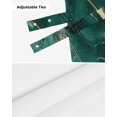 thumbnail image 7 of Tie Up Valance Curtain for Kitchen, Modern Dark Green Liquid Line Rod Pocket Short Curtains Adjustable Tie-Up Shade Valances, Abstract Simple Gold Window Treatment for Bathroom Living Room Bedroom, 7 of 7