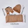thumbnail image 3 of Bibifish Kids Hat Gloves Scarf Sets 3 Pc Knit Pattern Beanies Hat Gloves And Long Scarf Boys Girls Outdoor Activities Hat Gloves Scarf Sets, 3 of 5