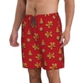 thumbnail image 2 of Susaid Gingerbread Man Print Men's Swim Trunks Hawaiian Bathing Mesh Lining Suit Swimsuits Beach Shorts with Pockets-XX-Large, 2 of 6