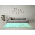 thumbnail image 3 of Ahgly Company Indoor Square Oriental Light Blue Traditional Area Rugs, 3' Square, 3 of 4