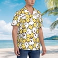 thumbnail image 2 of Lsque Cartoon Chicken pattern Hawaiian Shirt for Men, Unisex Summer Beach Casual Short Sleeve Button Down Shirts-Small, 2 of 9