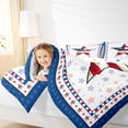 thumbnail image 4 of Manfei Colorful Stars Pattern Bedding Comforter Set,American Texas Stars Twin Comforter Sets,White Red Blue Bedding Set For Boys Kids,Luxury Bedroom Decor Reversible,2-Piece, 4 of 8