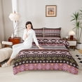 thumbnail image 5 of Feelyou Hippie Triangle Aztec Bedding Comforter Set, Boho Rustic Farmhouse Twin Comforter Sets, Mandala Western Fashion Reversible Bedding Set, Lightweight Room Decor, 2 Pieces, 5 of 9