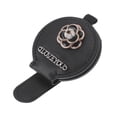 thumbnail image 1 of Clip de gafas de sol magnético para coche, soporte universal para visera de gafas de sol de PU cuero negro 10x6cm 1Pc, 1 of 7