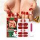 thumbnail image 1 of Puntas de uñas navideñas terminadas, uñas postizas navideñas, parches para uñas, parche para uñas, 1 of 9
