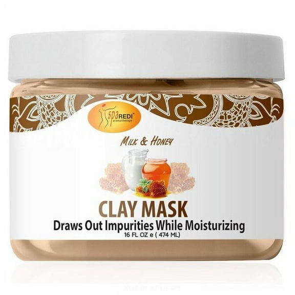 SPA REDI - Clay Mask - Pedicure and Body Deep Cleansing, Skin Pore Purifying, Detoxifying and Hydrating - Natural Bentonite Clay, Infused with, Amino Acids, Panthenol and Comfrey Extract