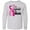 AC-Heather Grey, variant on Inktastic Breast Cancer Awareness I Support My Mom with Pink Ribbon Long Sleeve Youth T-Shirt