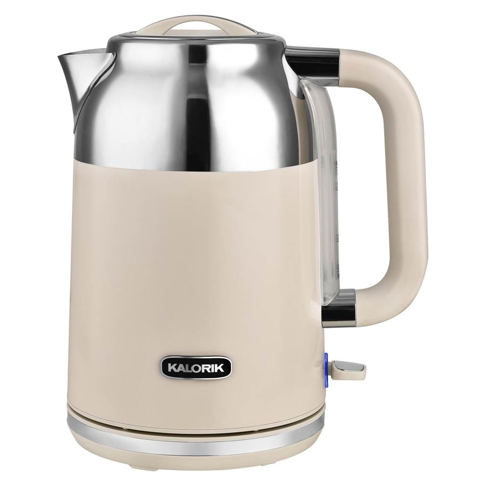 Kalorik 1.7 Liter Retro Electric Kettle, Cream