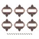 thumbnail image 1 of Soportes de Metal Unique Bargains 55x62mm 6uds Marrón, 1 of 6