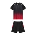 thumbnail image 5 of Men's Rose Red Fitness Shirt Quick Dry Moisture Wicking Short Sleeve Mesh Sports T-Shirt, 5 of 5