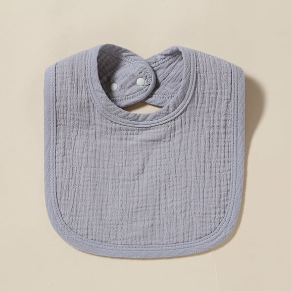 Baby Burp Cloths Solid Absorbent Spit Milk Pad Towel Girls Boys 4 Layers Bibs for Toddlers Grey
