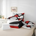 thumbnail image 5 of Manfei Geometric Pattern Twin Bedding Sets 7pcs,Patchwork Geometry Plaid Bedding Comforter Set 7pcs,Modern Asbtract Art Sheet Sets,Microfiber Bedroom Decoration Reversible, 5 of 7
