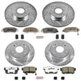 thumbnail image 3 of PowerStop Front and Rear Z26 Street Warrior Carbon-Fiber Ceramic Brake Pad and Drilled and Slotted Rotor Kit Fits: ACURA Select Models K1238-26, 3 of 9