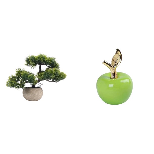 Árbol bonsái artificial,Bonsái artificial para decoración de escritorio o interior,Bonsái artificial,planta falsa en maceta.,Estatua,Escultura de fruta artificial,estatua y artesanía