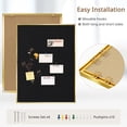 thumbnail image 5 of DOLLAR BOSS Black Bulletin Board with Linen 24x18 Inches Cork Board for Wall Poster Board with Gold Aluminum Frame Hanging Pin Board Vision Board for Home Office Room Decor with 10 Push Pins, 5 of 10