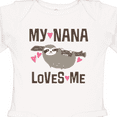 thumbnail image 4 of Inktastic My Nana Loves Me Sloth Girls Long Sleeve Baby Bodysuit, 4 of 5