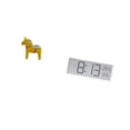 thumbnail image 5 of Desktop Clock Swedish Dala Horse Statue Handicraft Multifunctional Large Display Modern Home Office Bedroom, 5 of 8