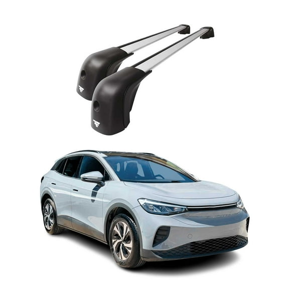 Roof Racks Cross Bars for VW ID.4 2021-2024 Aluminium 220lb Silver