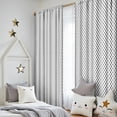 thumbnail image 5 of Blackout Kids Curtains,Gray White Checkered Pattern Childrens Insulated Curtains Set Of 2,Bedroom Essentials,Toddler Room Decor 52"x84", 5 of 5
