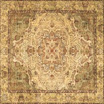 Ahgly Company Indoor Square Persian Brown Traditional Area Rugs, 3' Square