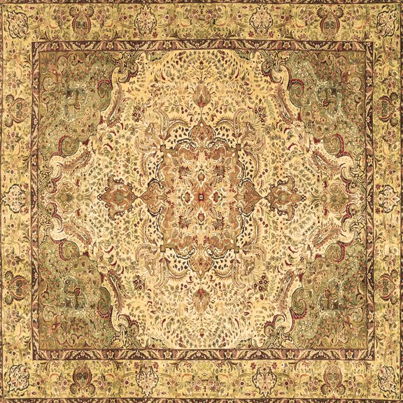 Ahgly Company Indoor Square Persian Brown Traditional Area Rugs, 3' Square