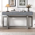 thumbnail image 2 of Extra Long 57" Console Table with 3 Drawers, Elegant Entryway Table with Storage, Narrow Long Sofa Table for Living Room, Hallway, Behind Couch, Gray, 2 of 9