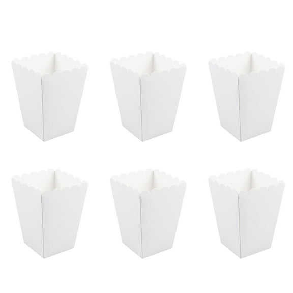 50PCS Paper Popcorn Boxes Party Favor Bags Wedding Candy Food Containers Birthday Decoration Supplies